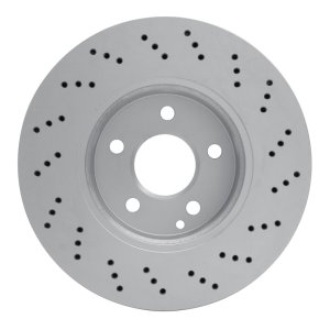 Mercedes-Benz C250 Brake Rotor (1) - Front - R1 Concepts - GEOSPEC Coated Rotor - Drilled - `08-`15